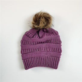 Small Purple || Satin Lined Winter Hat
