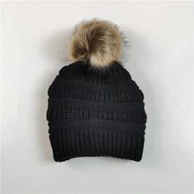 Small Black || Satin Lined Winter Hat