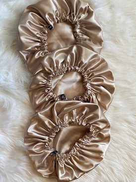 Champagne Satin Bonnet