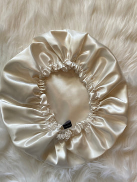 Ivory Satin Bonnet