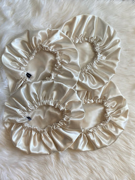 Ivory Satin Bonnet