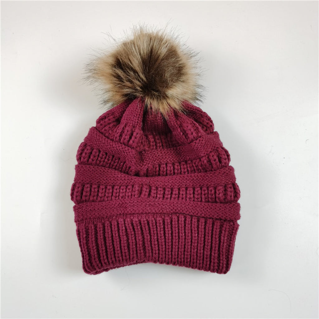 Small Maroon || Satin Lined Winter Hat