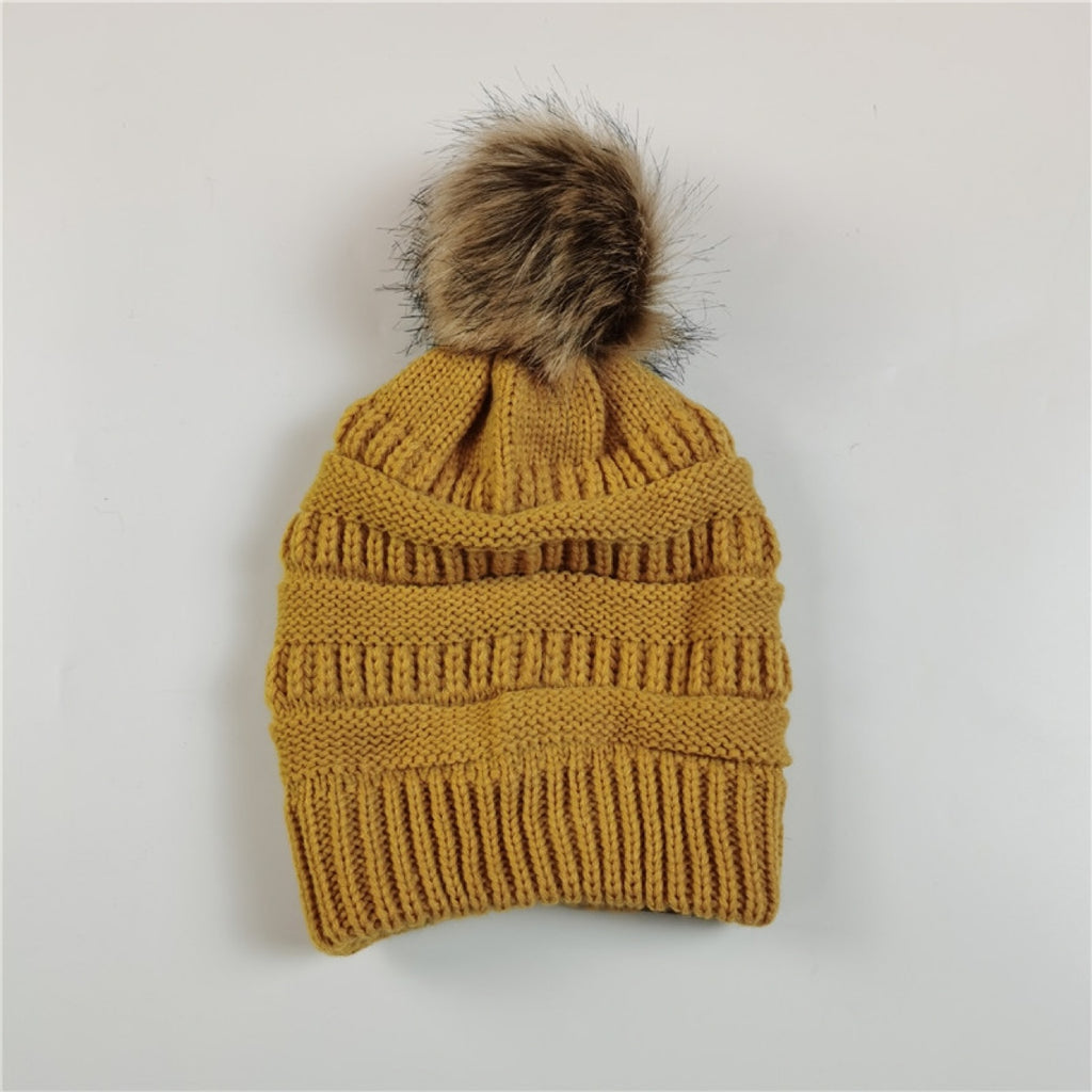 Small Mustard || Satin Lined Winter Hat
