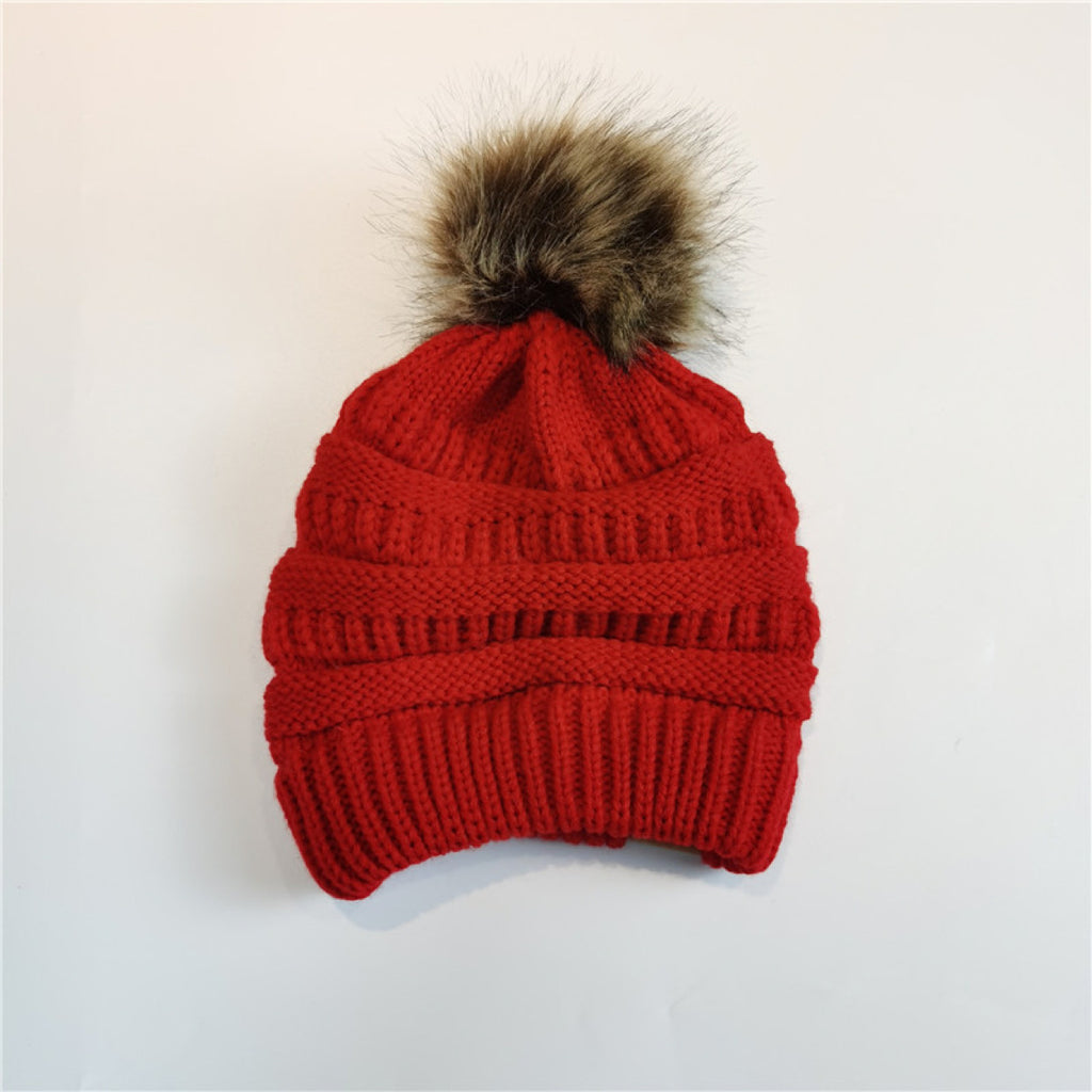 Small Bright Red || Satin Lined Winter Hat