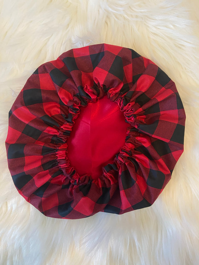 Red/Black Plaid Bonnet