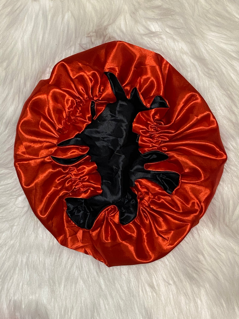 Red/Black Satin Bonnet